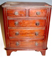 Lot 104 - A Victorian mahogany apprentice piece chest of...