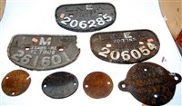 Lot 105 - A collection of seven cast iron railway wagon...