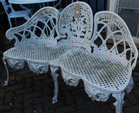 Lot 1178 - A Victorian style white painted and pierced...