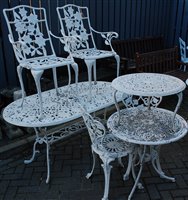 Lot 1180 - A collection of Victorian style white painted...