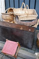 Lot 1190 - A collection of various wicker baskets, to...