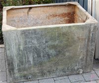 Lot 1193 - A riveted and galvanised metal rectangular...