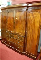 Lot 1202 - An early Victorian mahogany breakfront...