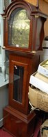 Lot 1228 - A reproduction mahogany cased grandmother...