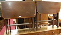 Lot 1242 - Two similar Edwardian mahogany and satinwood...