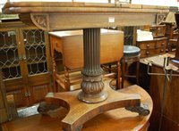 Lot 1246 - A William IV rosewood and crossbanded round...