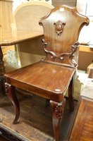 Lot 1270 - A mid-Victorian mahogany panelled seat hall...