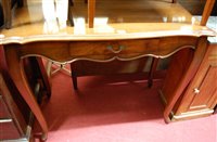 Lot 1276 - A contemporary walnut single drawer side table,...