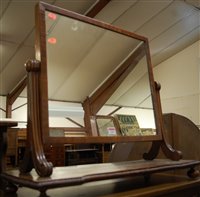 Lot 1294 - A Regency mahogany swing dressing table mirror,...