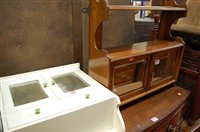 Lot 1295 - An Edwardian walnut mirrored double door...