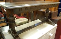 Lot 1302 - A contemporary moulded oak coffee table,...