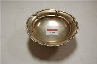 Lot 250 - A George V silver pedestal bonbon dish, having...