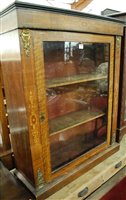 Lot 1309 - A mid-Victorian figured walnut, satinwood...