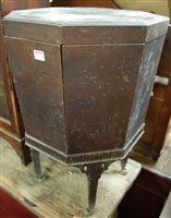 Lot 1311 - An early 19th century mahogany octagonal wine...