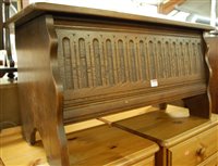 Lot 1314 - A contemporary moulded oak boarded blanket box,...