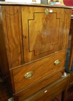 Lot 1320 - A 19th century mahogany and ebony inlaid...