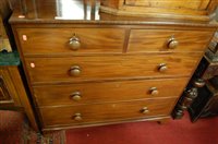 Lot 1327 - An early Victorian mahogany square front chest...