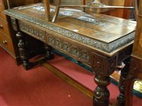 Lot 1330 - An unusual late Victorain floral relief carved...