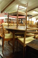 Lot 1358 - A 1970s beech D-end extending dining table,...