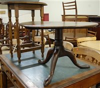 Lot 1368 - An antique pedestal low circular occasional...