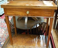 Lot 1340 - An early 19th century mahogany fold-over tea...