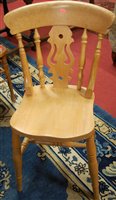 Lot 1370 - A set of six contemporary beech splatback...