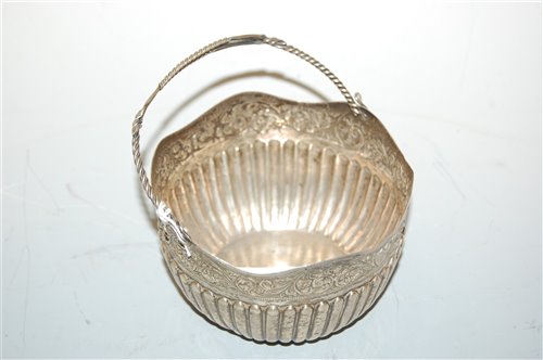 Lot 269 - A circa 1900 continental silver basket having...