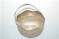 Lot 285 - A circa 1900 continental silver basket having...