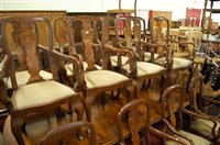 Lot 1373 - An impressive Regency style burr oak dining...
