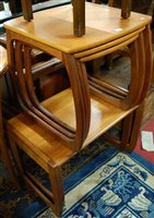 Lot 1379 - A 1980s Nathan teak nest of three occasional...