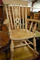 Lot 1385 - A contemporary beech splatback rocking...