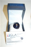 Lot 496 - A large opaque single blue sapphire (corundum),...