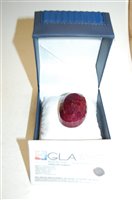 Lot 497 - A large opaque ruby (corundum), measuring...