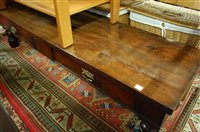 Lot 1389 - An antique mahogany low two drawer long...