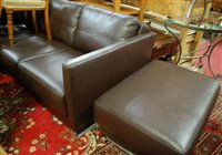 Lot 1391 - A contemporary chocolate brown leather...