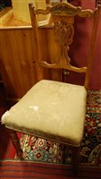 Lot 1392 - A pair of Edwardian beech bedroom chairs,...