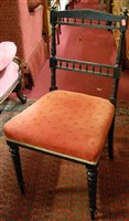 Lot 1396 - A pair of Aesthetic Movement ebonised bedroom...