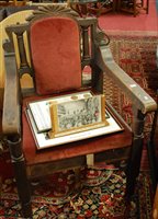 Lot 1398 - The Great Dunmow Flitch armchair, heavy joined...