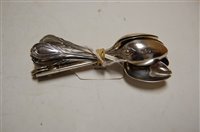 Lot 510 - A quantity of silver coffee spoons, various...
