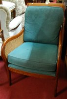 Lot 1412 - A contemporary cherrywood framed and double...
