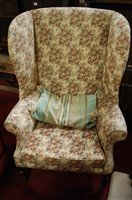 Lot 1418 - A late 19th century mahogany framed and floral...