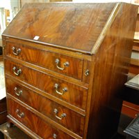 Lot 1436 - A reproduction mahogany and flame mahogany...