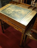 Lot 1438 - A late 19th century mahogany slopefront...