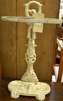 Lot 1453 - A Victorian style painted cast metal stick...