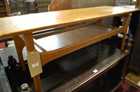 Lot 1463 - A 1970s teak two-tier low coffee table, length...