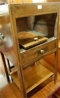 Lot 1474 - A 19th century mahogany three-tier wash stand,...