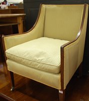 Lot 1482 - An Edwardian mahogany and satinwood strung...