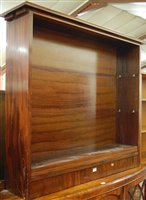 Lot 1487 - A mahogany freestanding open bookshelf, width...