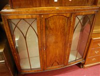 Lot 1488 - A 1930s figured walnut ledgeback bowfront...