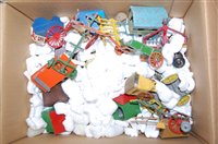 Lot 333 - A box of assorted loose and playworn farm yard...
